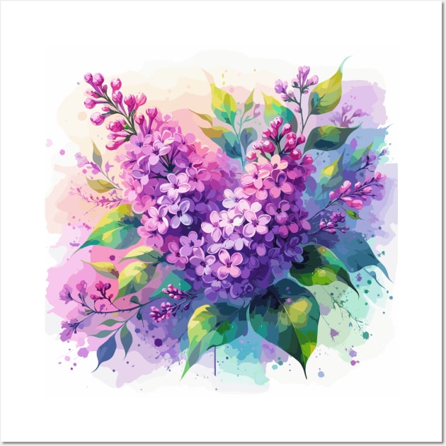 Pink Lilac Flower Wall Art by Jenni Arts